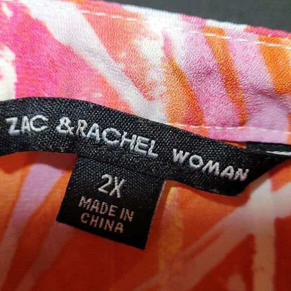 Zac & Rachel Button Sleeve Crepe Chiffon Blouse - Picture 8 of 10